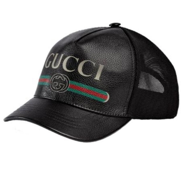 Authentic New Gucci Leather Baseball Cap - Picture 2 of 8